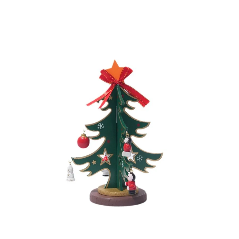 Christmas Tree Decor Festive Wooden Christmas Tree Diy Christmas Tree Decorative For Table Decor Children Gift Festival