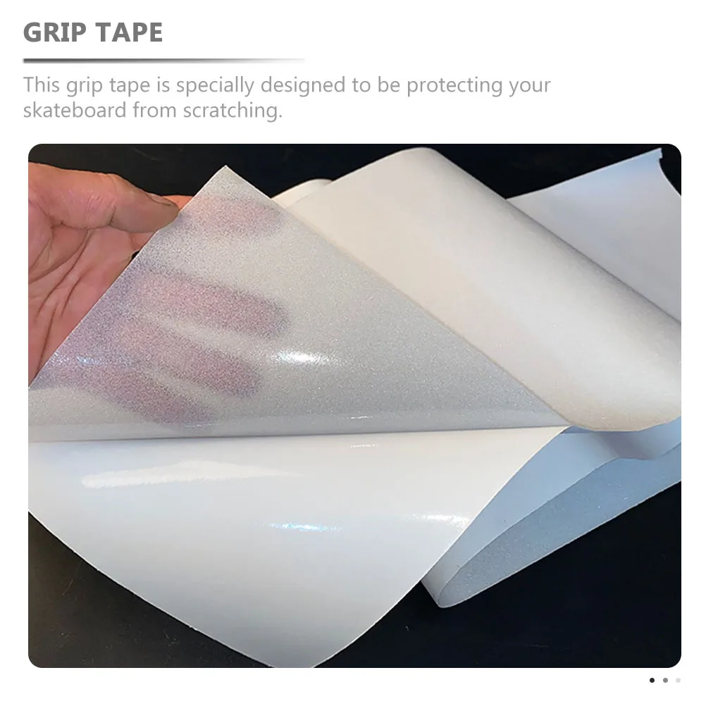 

Skateboard Grip Tape Transparent Anti-skid Wear-resistant Decorative Paper Self-adhesive Cuttable Multi-function Accessory Sand
