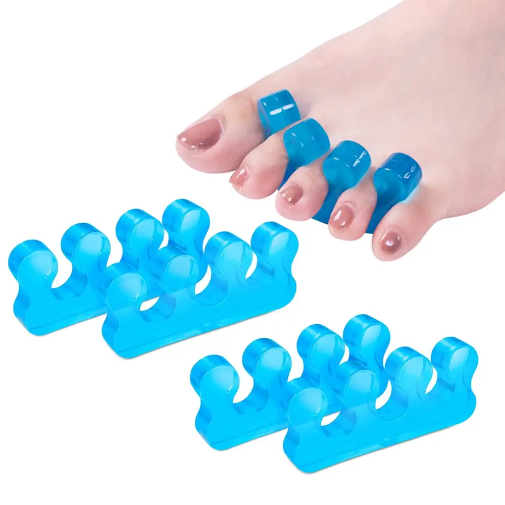 1 paio di separatori per dita dei piedi per smalto, kit per pedicure, distanziatori per dita in silicone morbido per la cura dei piedi