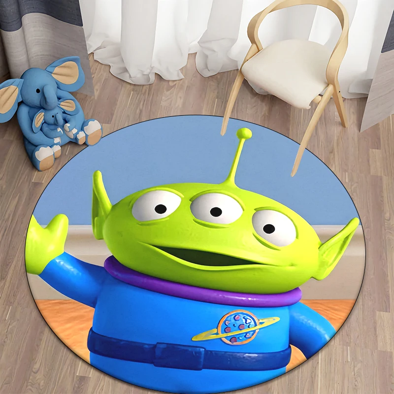 Toy Story Cute spoof Cartoon Printed Round Carpet,Bedroom Balcony Entry Door Sofa Seat Non-slip Mat Home Decoration Gift Rug