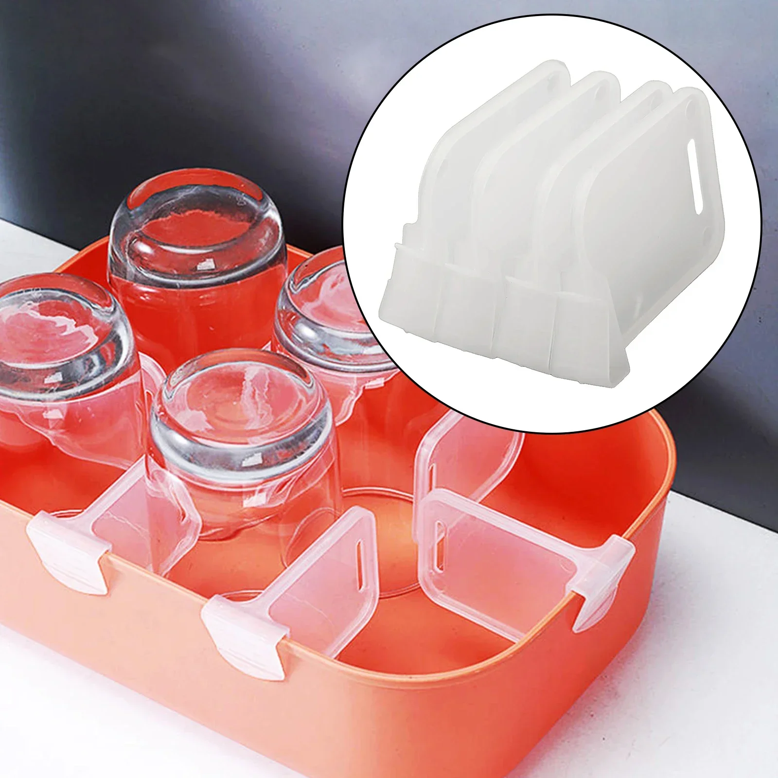 4pcs Refrigerator Storage Partition Board Retractable Plastic Divider Partition Board Kitchen Bottle Can Rack Shelf Organizer