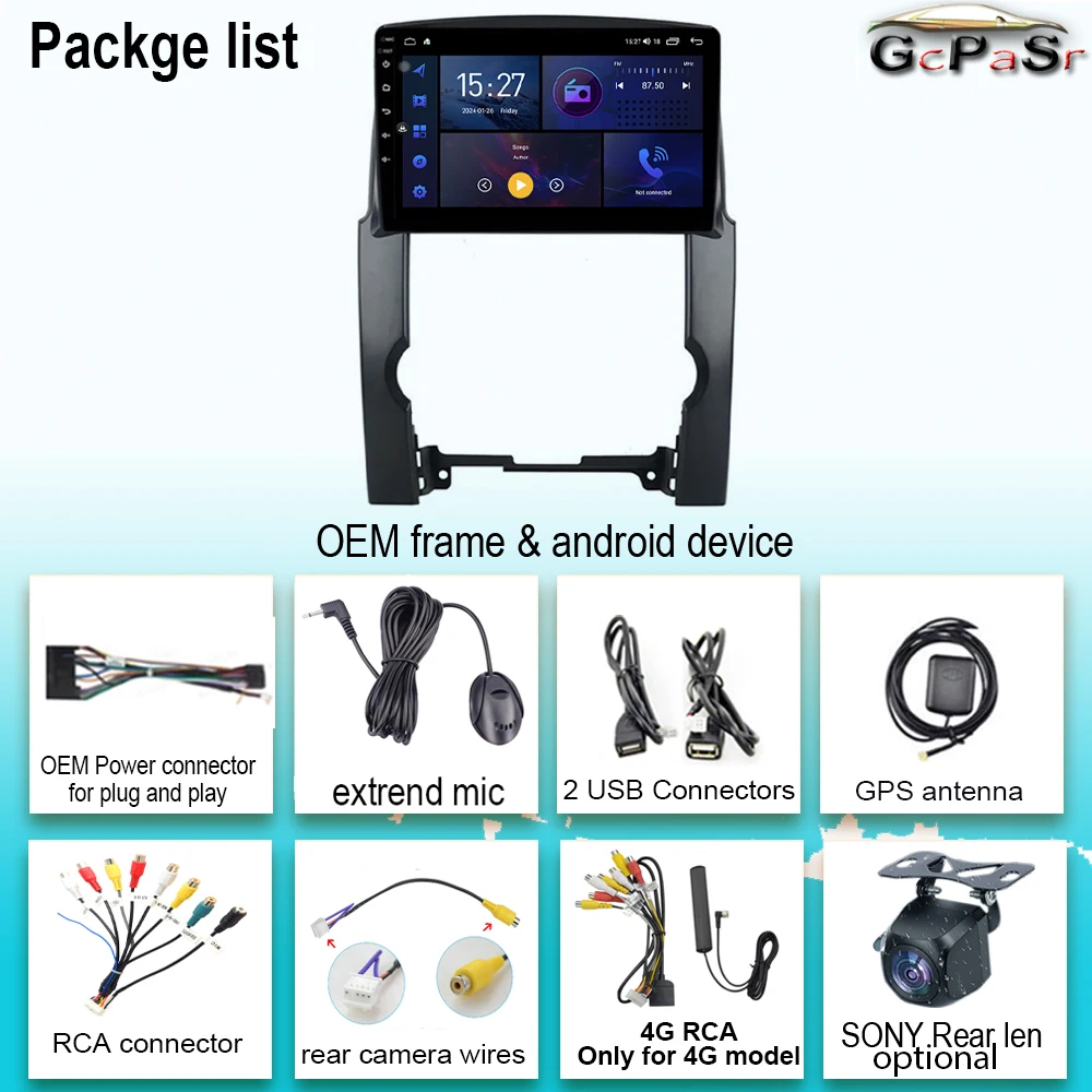 Car Radio For Kia Sorento 2009 - 2012 Android Auto Multimedia Player GPS Navigation Stereo Head Unit No 2din DVD 5G WIFI 7862 BT