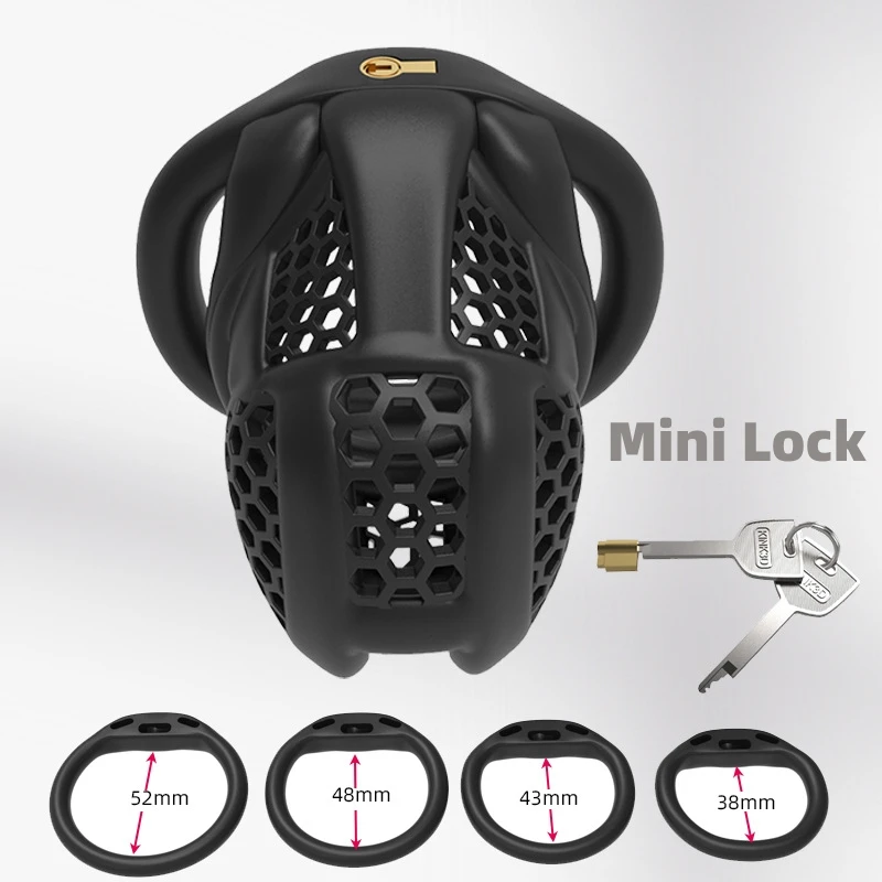 2025 NEW 3D Printed Male Chastity Device Beehive Pro Breathable Cock Cage 2 Type Penis Ring Stealth Mini Lock Adult Sex Toys