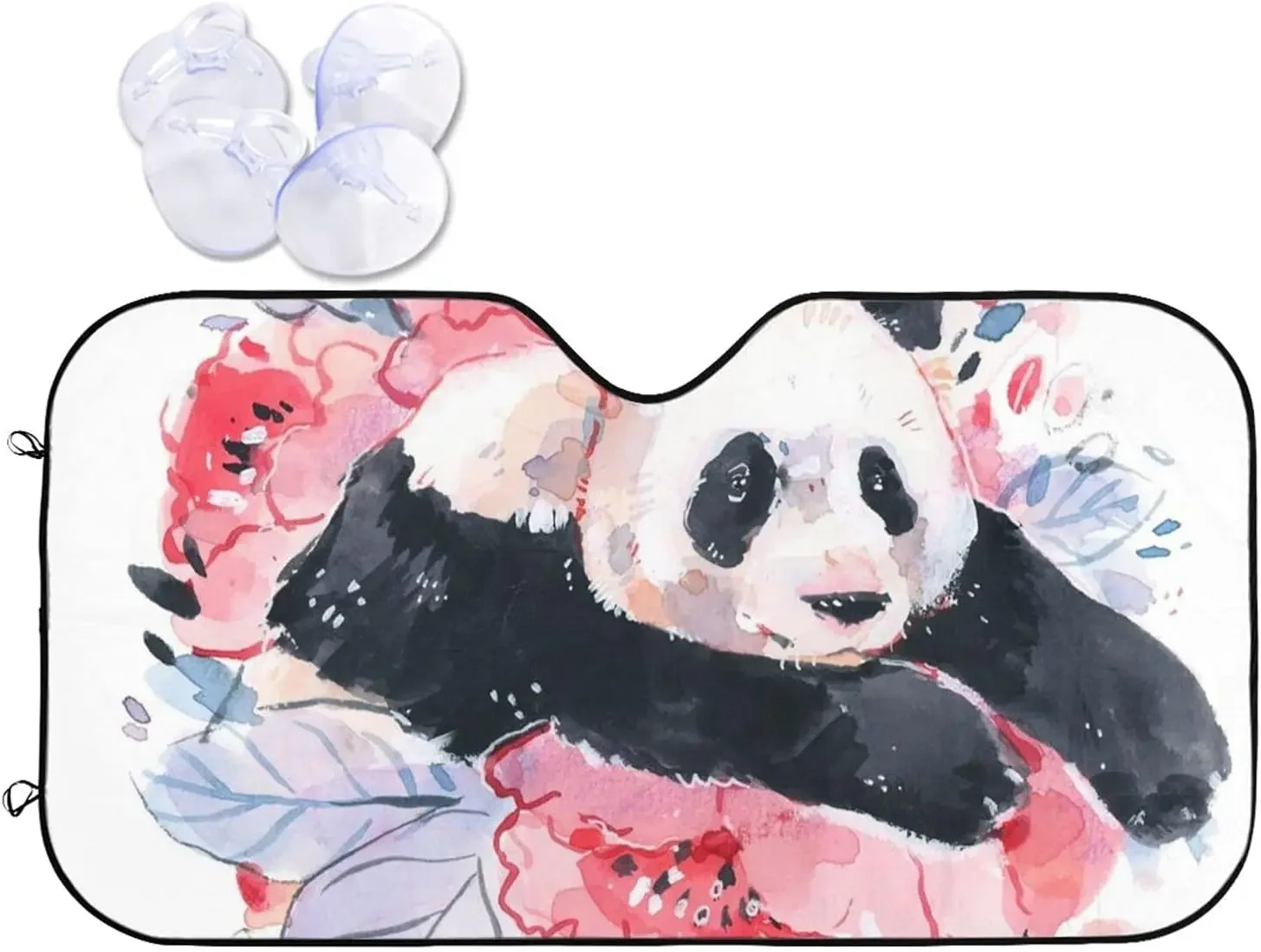 

Cute Flower Panda Pattern Car Windshield Sun Sha Front Window Sunsha For Most Sedans SUV Blocks Uv Rays Keep Vehicle Cool