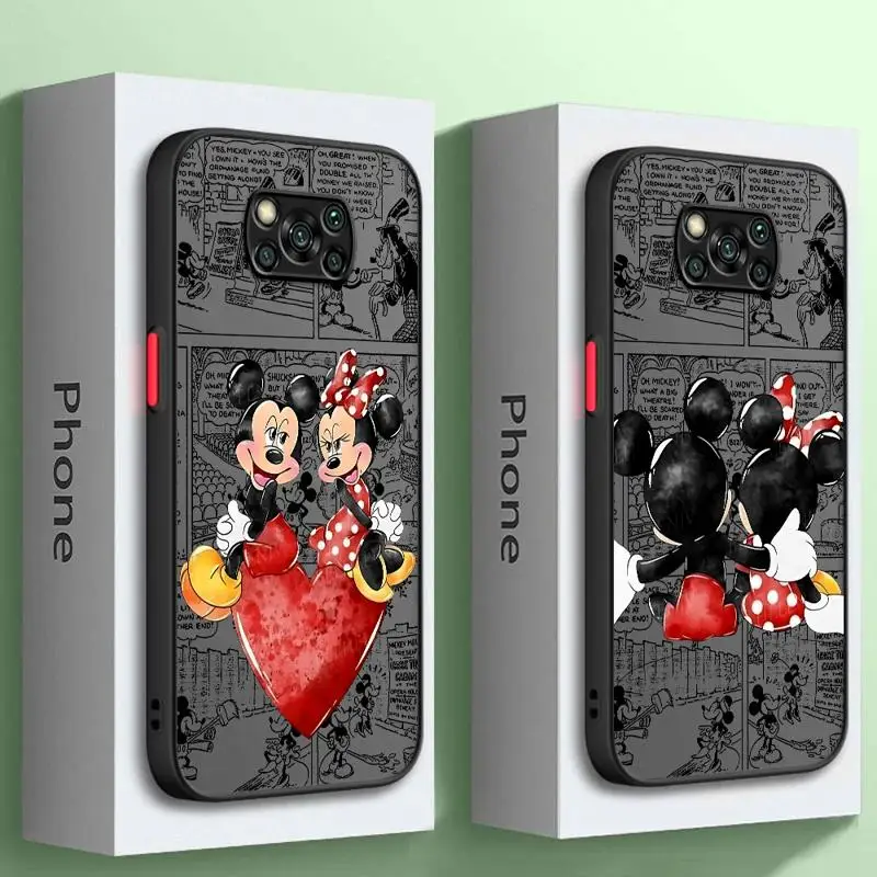 Disney Mickey Mouse Animaton phone cases for Xiaomi Mi Poco X4 Pro 14 M5 Mi 11 C40 11T Pro funda case X3 NFC 13 12 Luxury Cover