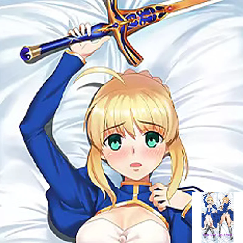 

Dakimakura Anime Pillow Cover Fate Saber Double Sided Print Life-size Body Decoration