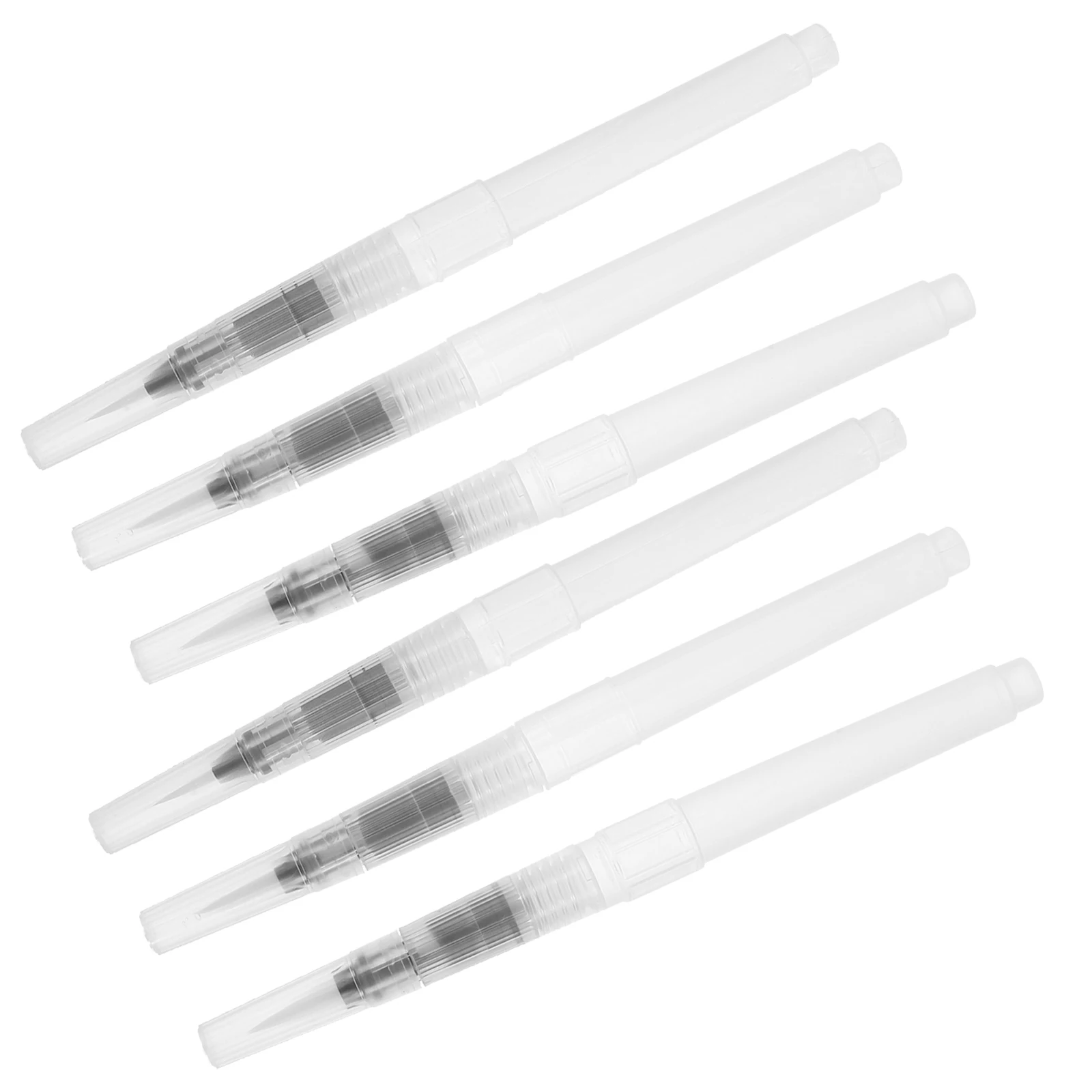 

6pcs Refillable Watercolor Brush Pen Set Small Paint Brushes For Travel Watercolor Painting Leakproof Reservoir Portable Art