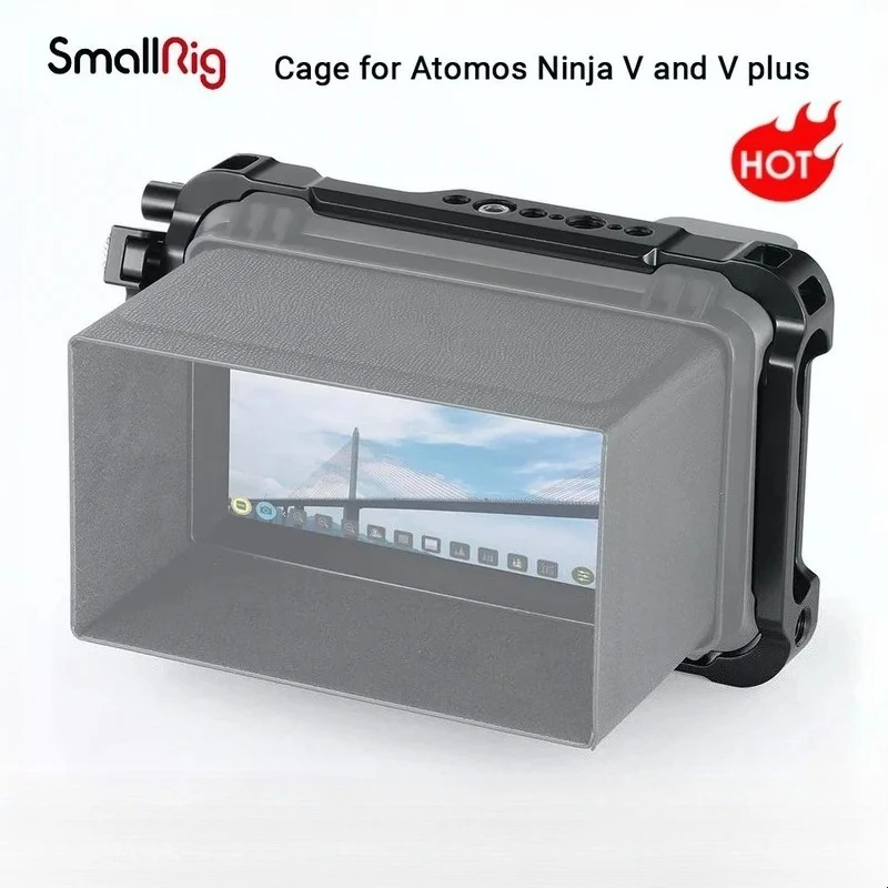 

SmallRig 2209 Form-fitting Cage for Atomos Ninja V 5" 4K Recording Monitor Cage With Built-in NATO Rails Cable Clamp