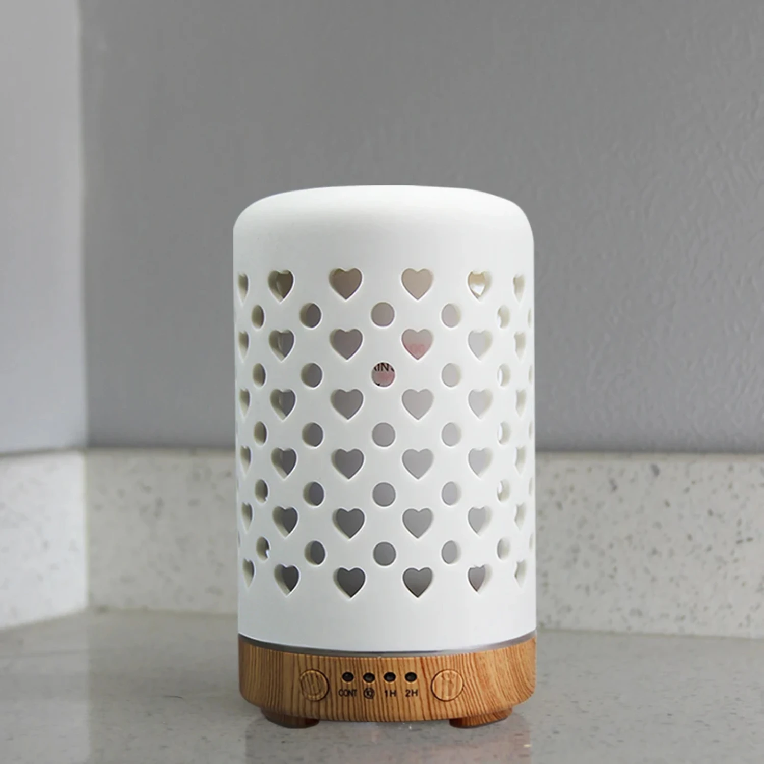 Diffuser Machine Timing  Hollow Heart Ultrasonic Air Humidifier Mist Maker  Decorations with LED Night Lights Difusor ml Difusor