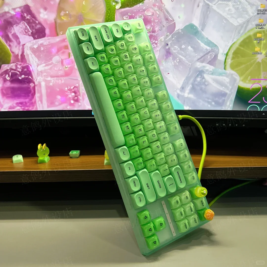 liquid foundation theme Keycaps HOA Profile PBT Double Shot Keycap For Mx Switch Mechanical Keyboard ISO Enter Custom Key Caps