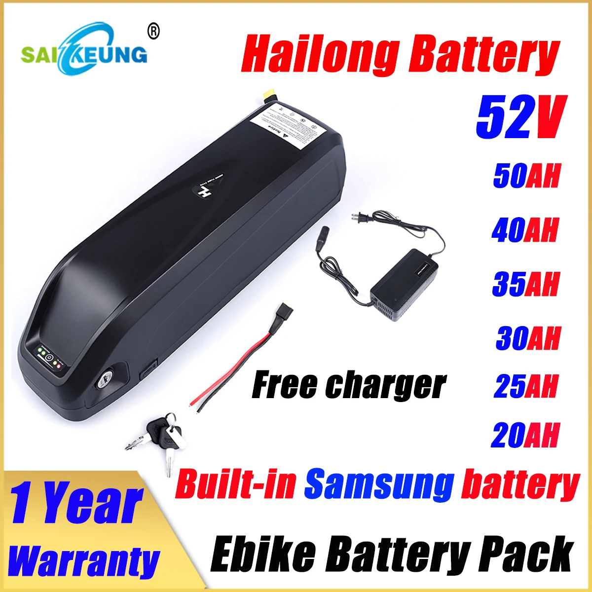 

Hailong 52v Ebike Battery Pack 20ah 30ah 50ah Akumulator Bafang Obudowa Baterii Ebike Fietsen Electrisch Accu Lityum Pil Paketi