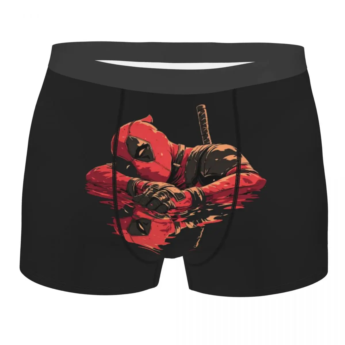 Custom Deadpool Underwear Male Printed Boxer Briefs Shorts Panties Breathable Underpants