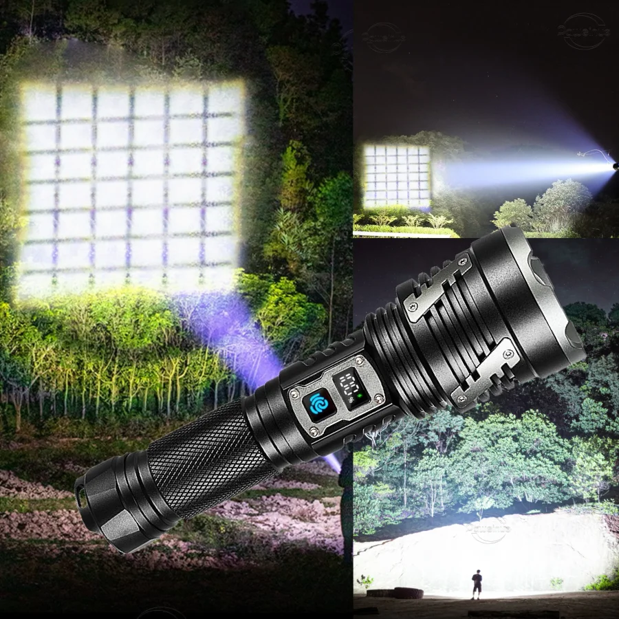 NEW 9990000000LM Ultra Powerful XHP360 LED Flashlight USB Rechargeable Flashlights Torch Light Super Bright Camping Fishing Lamp