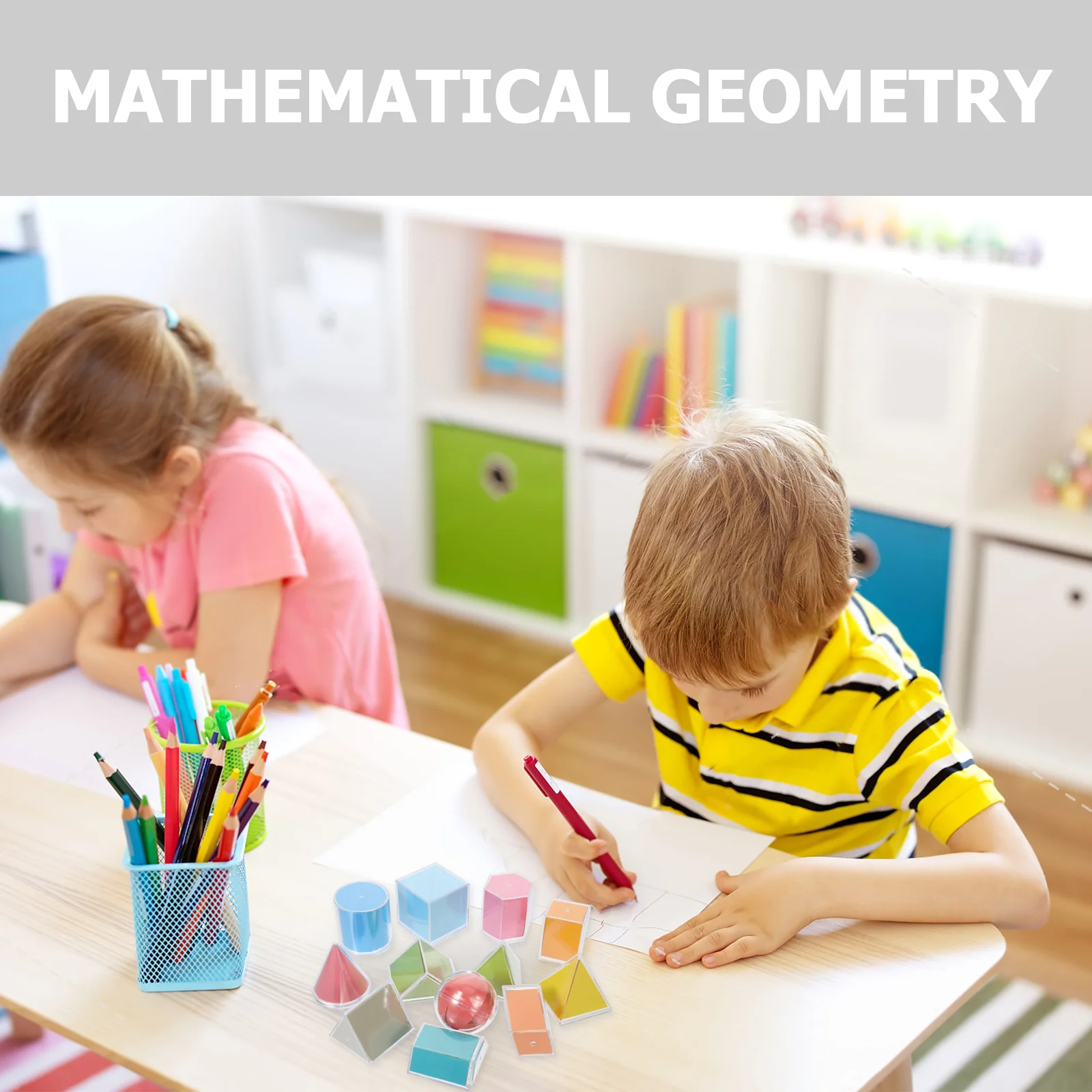 Modelo de demostración geométrica, formas geométricas para niños, bloques de construcción, sólidos manipulativos, manipuladores de matemáticas, juguete de plástico