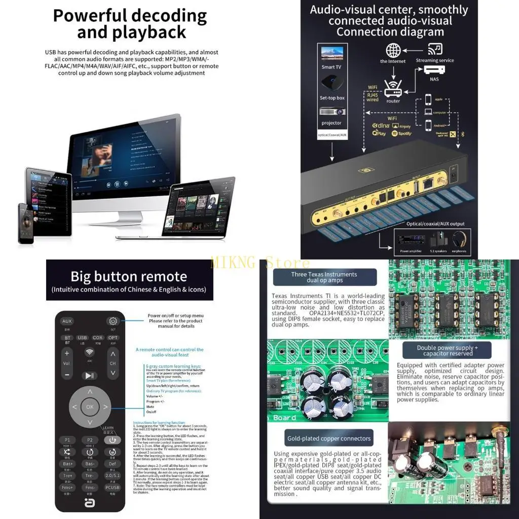 WD850B Streaming Media Playback aptxHD Wireless BT5.0 Best Sale