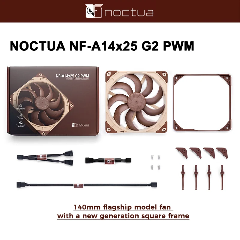 

Noctua NF-A14X25 G2 PWM Case Fan 140x140x25mm SSO2 Bearing Quiet CPU Fan Small Wing Structure Design