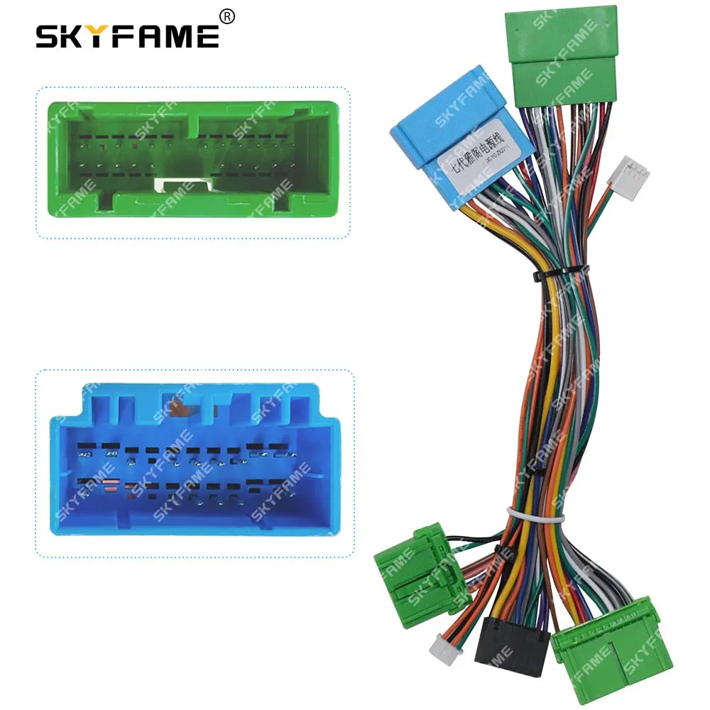 

SKYFAME Car 16pin Wiring Harness Adapter Canbus Box Decoder For Accord 7 Android Radio Power Cable