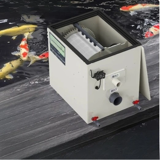 

30 tons Rotary drum microfilter automatic backwash leaf-in cotton aquaculture microfilter circulating water filter