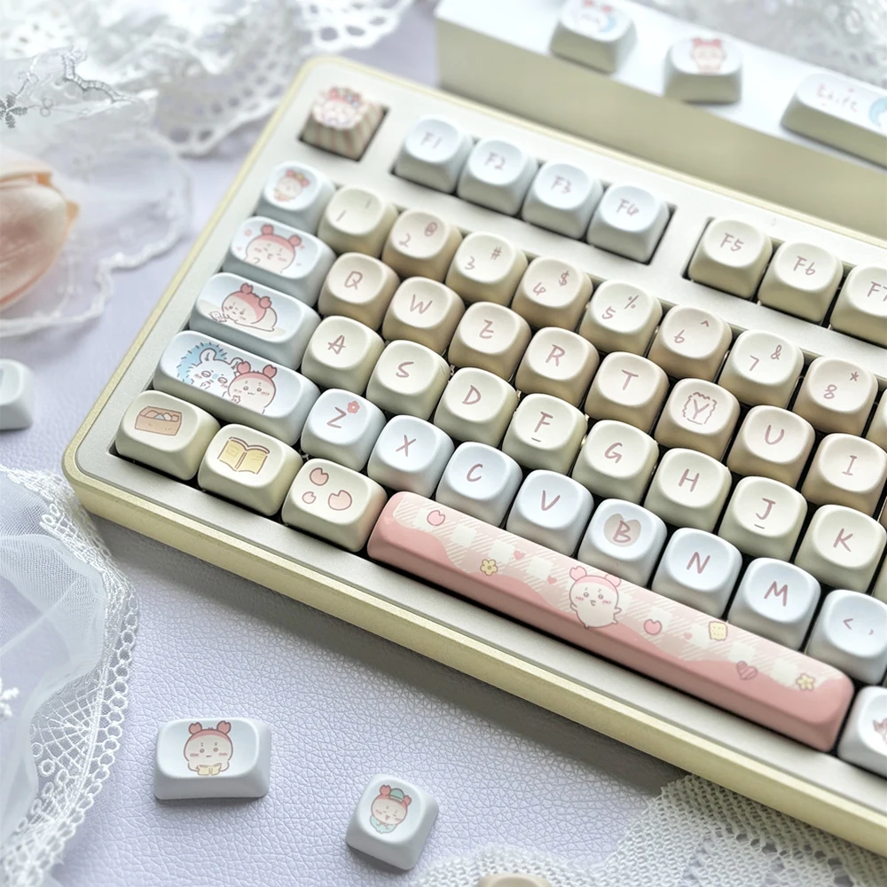 95 Keys MOA Profile Keycap Ancient texts Theme PBT Keycaps For MX Switch Mechanical keyboard Dye Sublimation Yellow Blue key Cap