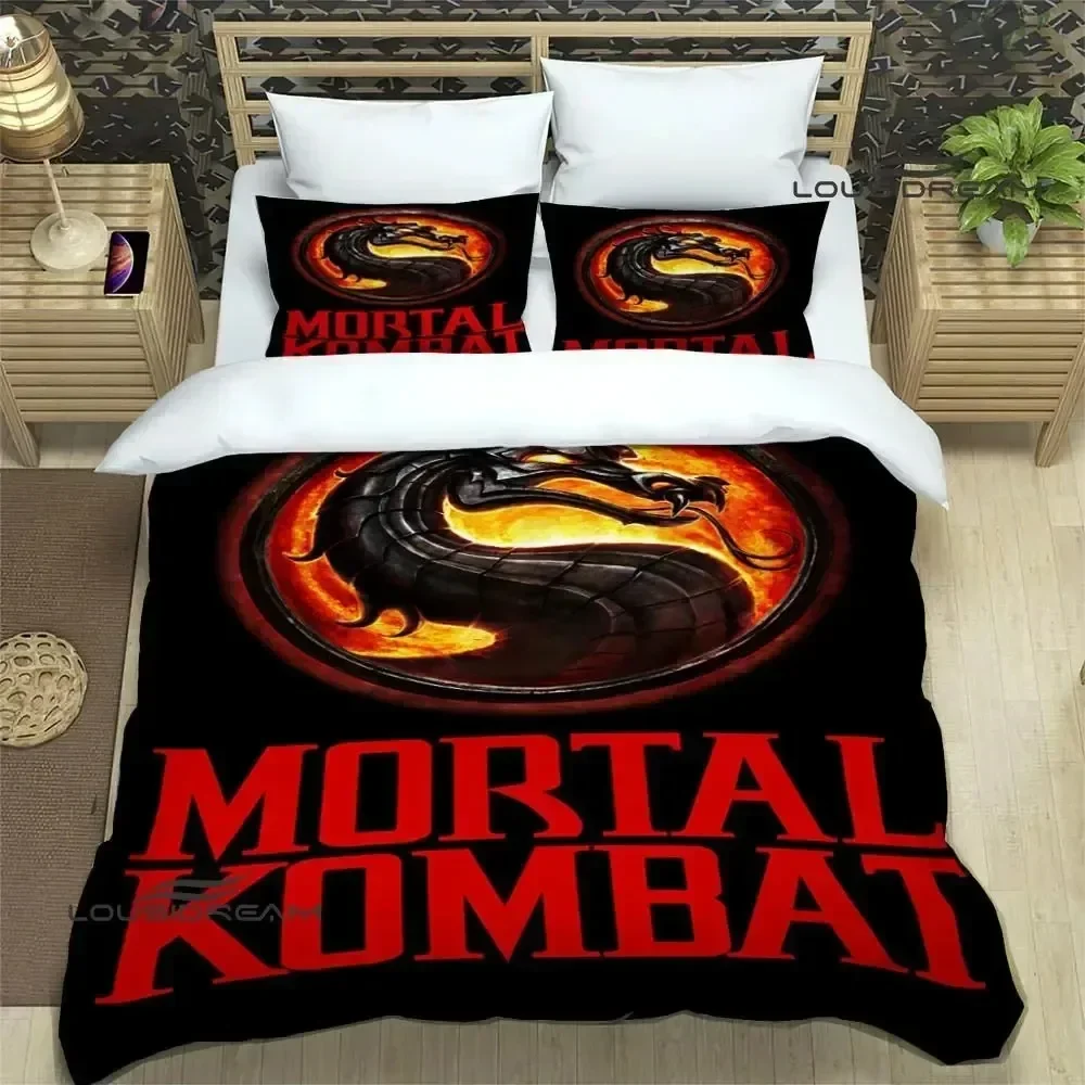 

Mortal Kombat Cartoon 3D NEW Duvet Cover Pillowcase Bedding Set Adult Boy Girl Bedroom Decoration Children Single Double Large