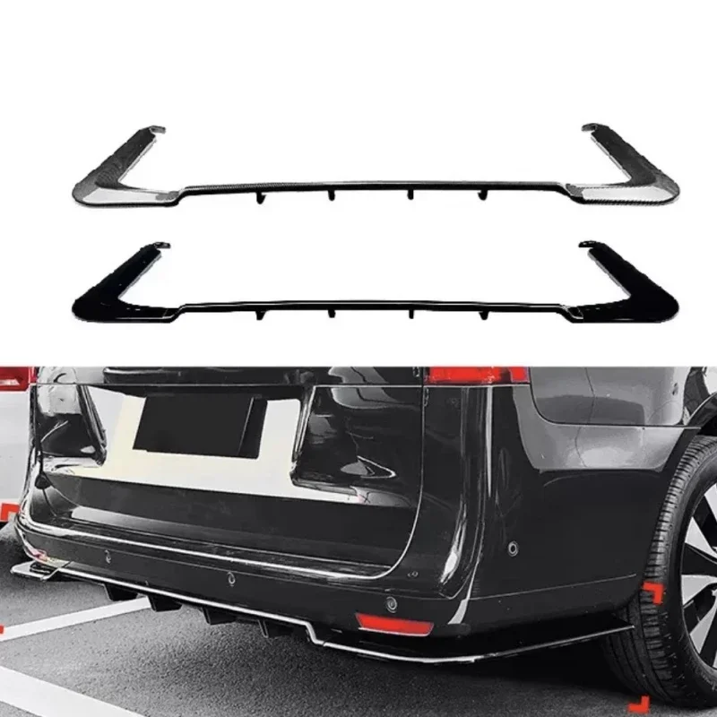 

Black Rear Spoiler Carbon Fiber Pattern Rear Lip for Mercedes Benz vito W447 2026-2023 Modified Bumper Trim