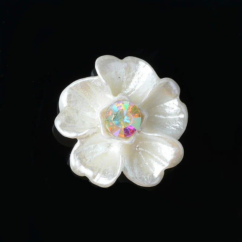 20 Pcs Resin Flower Snap Buttons DIY Jewelry Accessories crafts for Decoration Wedding Bag Clothing Decorative Embellishments