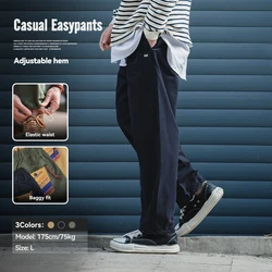 Maden Work Attire pantalones casuales sueltos Retro para hombres, Leggings elásticos verdes, pantalones largos, primavera y otoño