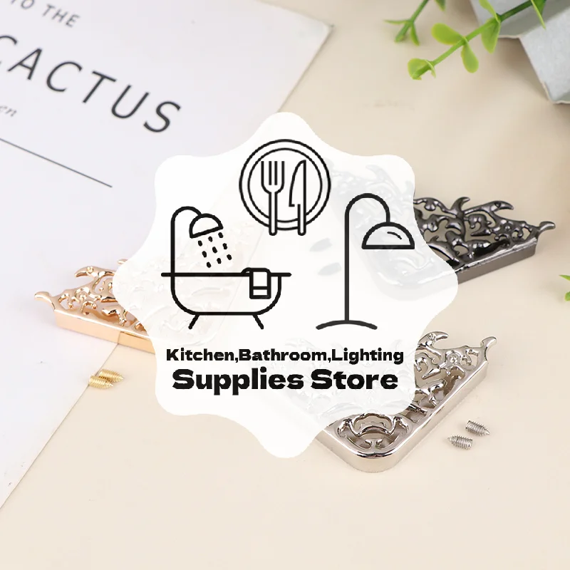 Metal Bags Corner Protectors With 2 Screws Handbags Clip Edges Hollow Fixed Decorative Buckle DIY Hardware Accessories