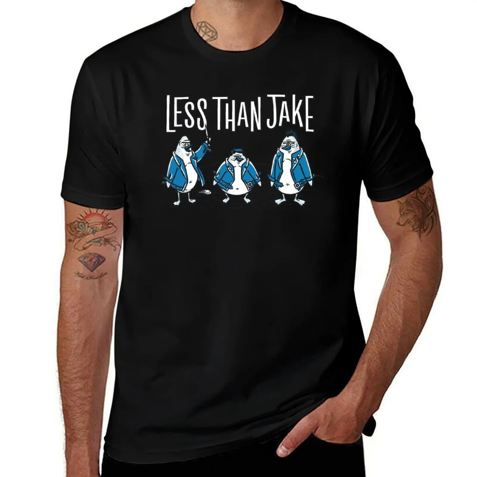 

3 shirts cotton Ska 3 Pinguin t Than Pinguin shirts T-Shirt Ska Punk Jake pack Less man Than man t for Jake white Punk Less