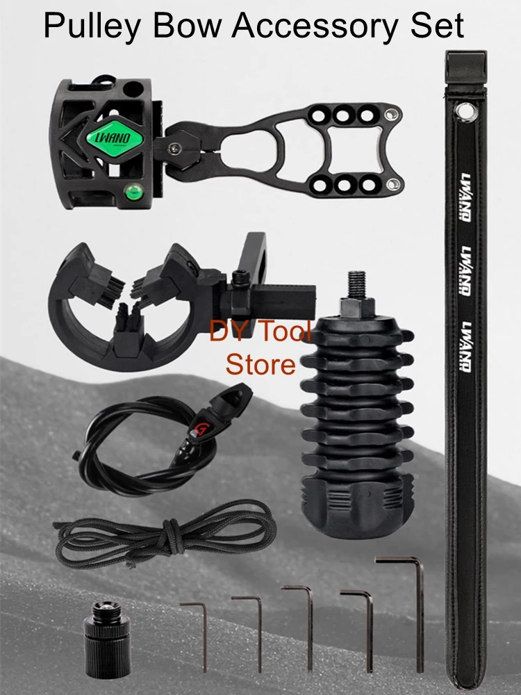 CP800 juego de accesorios para lazos de polea compuesta, juego completo de accesorios, fácil de usar, accesorios para lazos y flechas