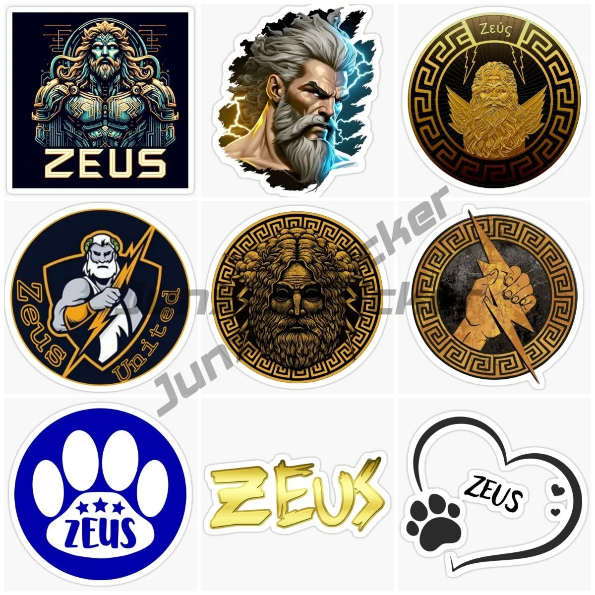 

Zeus Greek PVC Car Sticker for Windshield Bumper Motorcycle Helmet Decal High Quality KK Vinyl Self-adhesive Decor Decal