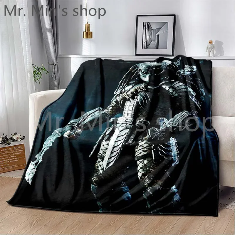 

Boy Girl's Bedroom Multifunction Blankets Alien Vs. Predator Predator Movie Printed Blanket for Bed Sofa Car Kids Adults Pets
