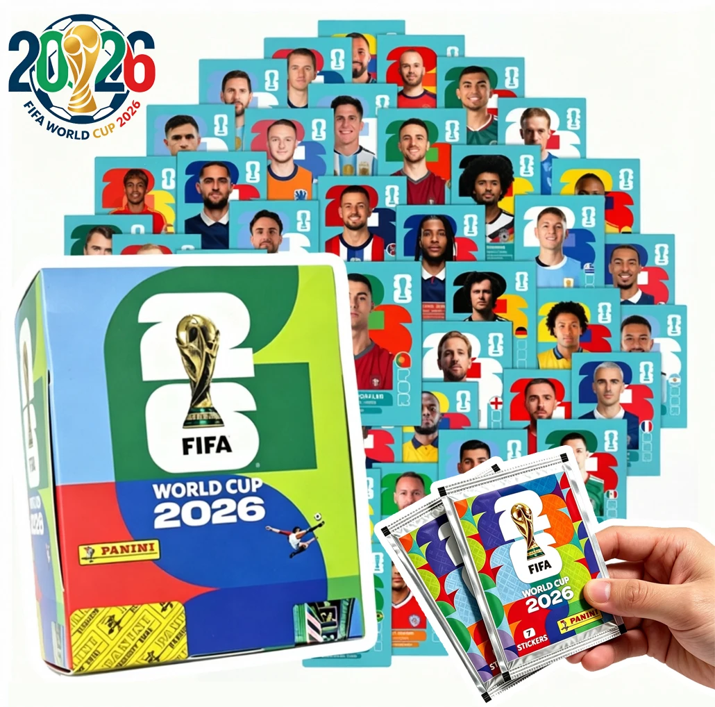 Album relié de la Coupe du Monde Panini 2026, version or et argent, collection officielle de stickers limitée, souvenir de football, cadeau pour les fans