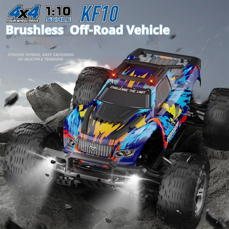 Kf10 High-Speed Car 1:10 Full Scale Four-Wheel Drive Remote Control Car Off-Road Climbing Racing Rc Toy Model Boy'S Gift