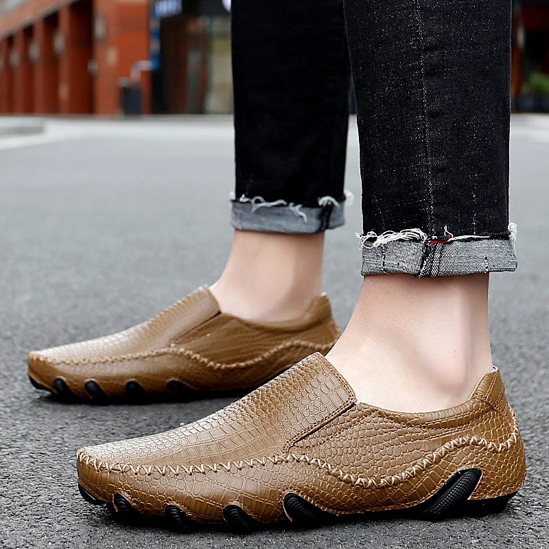 New Fashionable Men's Comfortable Octopus Bean Shoes Spring Men's Classic Style Breathable Non Slip Soft Bottom Loafers Shoes