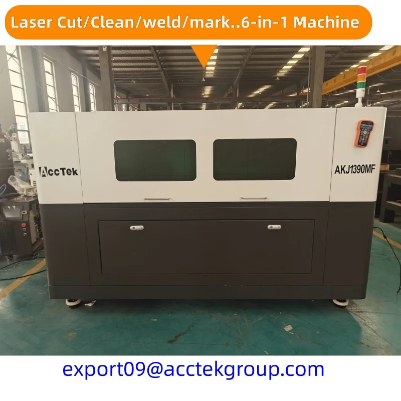 1300*900mm Steel Aluminum Laser Cutting Marking Machine Acrylic Plywood Engraver Tools 800w 1200w Laser Clean weld 6-in-1 Tools