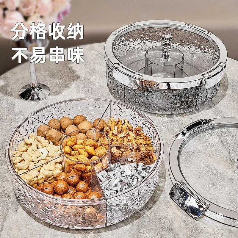 Nut Snack Tray Airtight Dry Fruit Storage Container Living Room Coffee Table Decor Bowl For Nuts Fruits