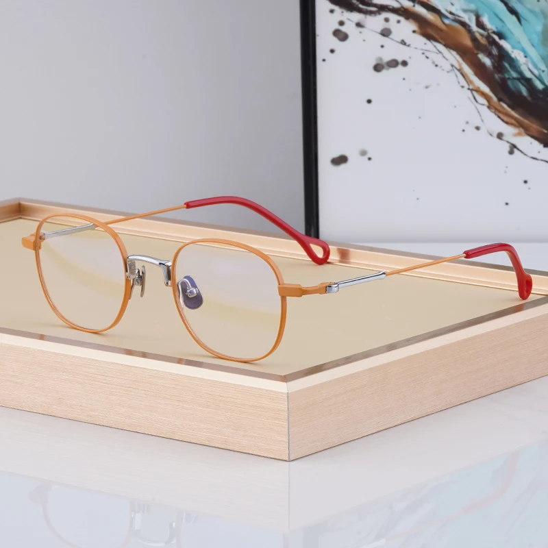 

Винтажные оправы для очков из ацетата титана в японском стиле AEV-B04F для мужчин и женщин, квадратные модные дизайнерские брендовые очки