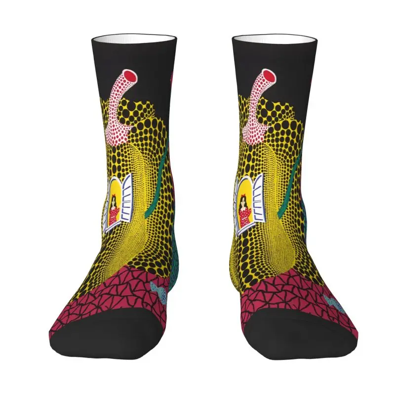 

Yayoi Kusama Abstract Painting Mens Crew Socks Unisex Cool Spring Summer Autumn Winter Dress Socks