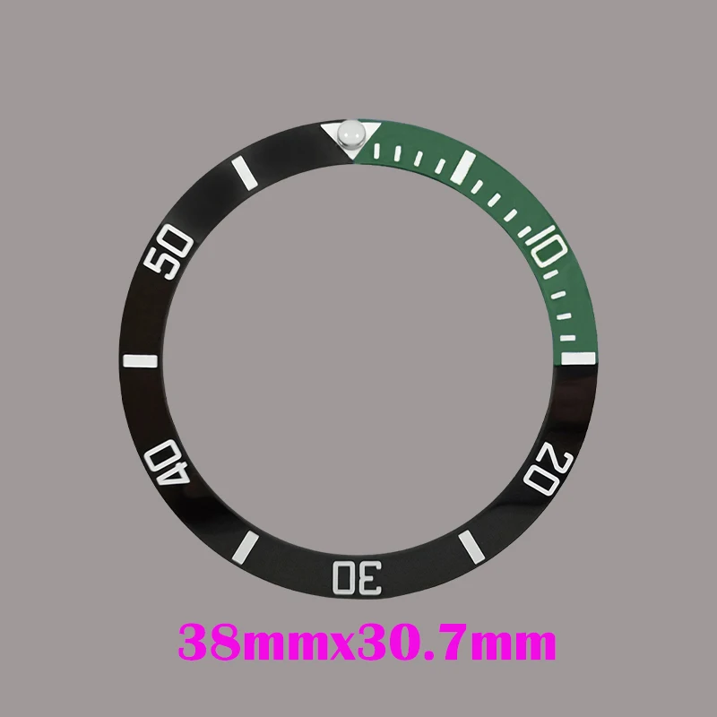 Mod 38mm Curved Ceramics Bezel Ring Insert Fits SKX007 SRPD SUB Case Men Bezel Ring Parts NH35 NH36 Movement Refitting