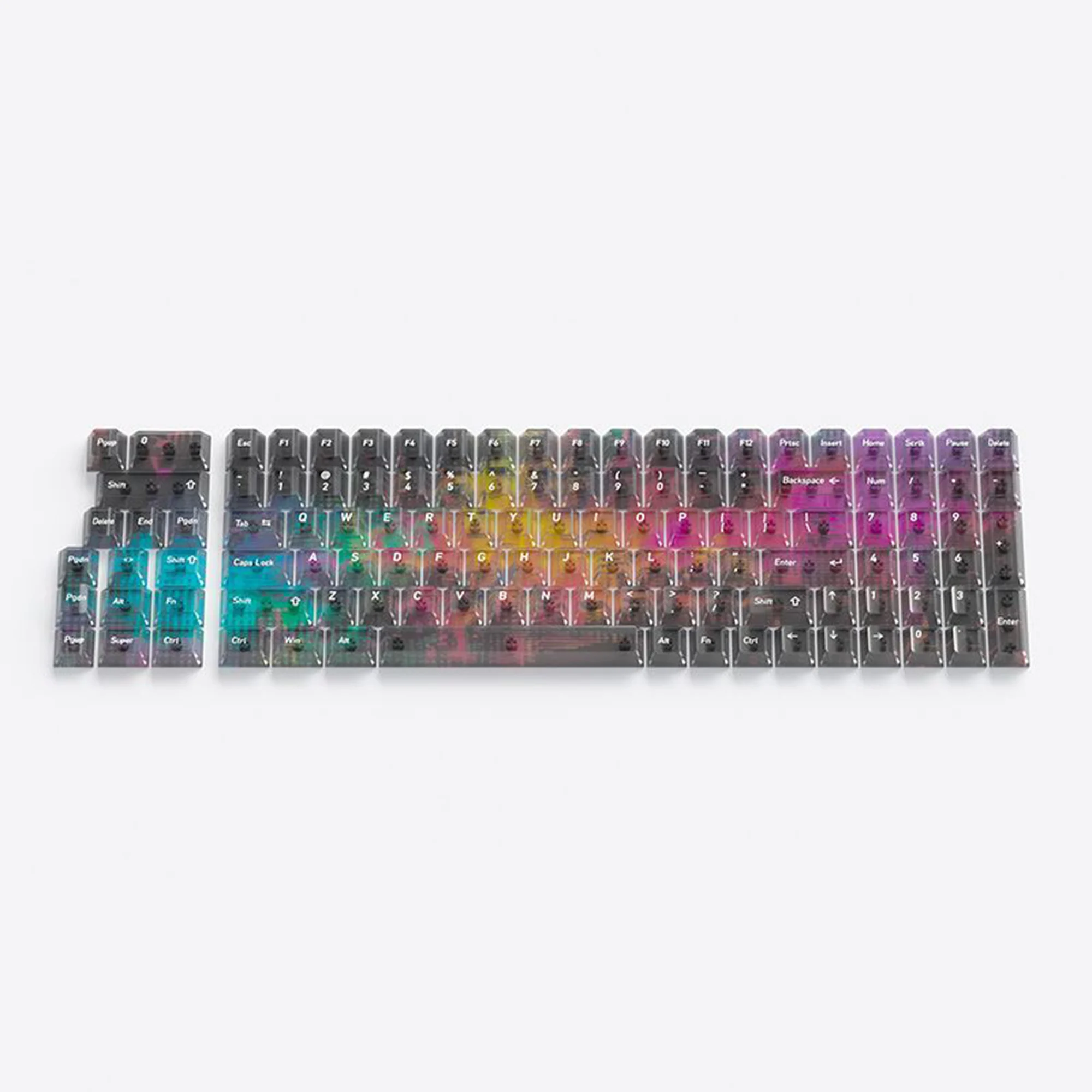 115 Keys Milk Grapes Jelly Cola Color Gradient Frosted Cherry Profile PC Keycaps for 61/68/87/108 MX Mechanical Keyboards view 3