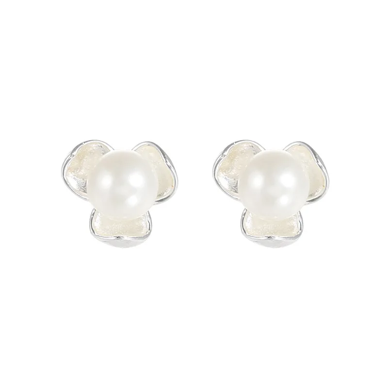 Prawdziwe 100% 925 Sterling Silver Clover Pearl Kolczyki sztyfty dla kobiet Dziewczyny Moda sterling-silver-jewelry brincos brinco — zdjęcie 6