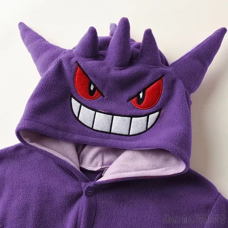 Child Pokemon Costume Kids Clothes Cosplay Christmas Gift Boys Gengar Onesie Kigurumis Full Body Pijama Anime One-Piece Pajamas
