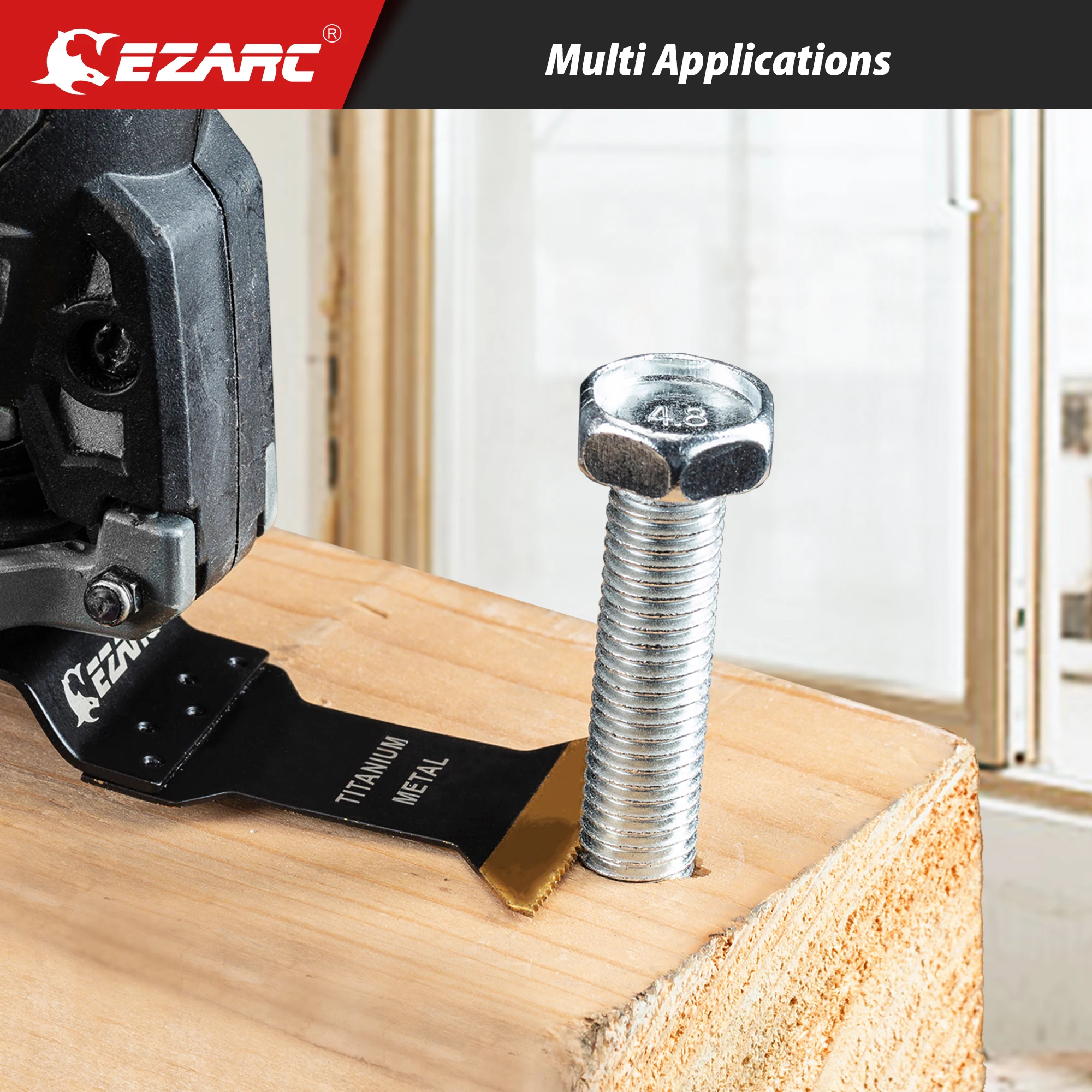 EZARC 6Pcs lame multiutensile oscillanti in titanio, lame per seghe universali oscillanti per chiodi in metallo e legno viti da taglio