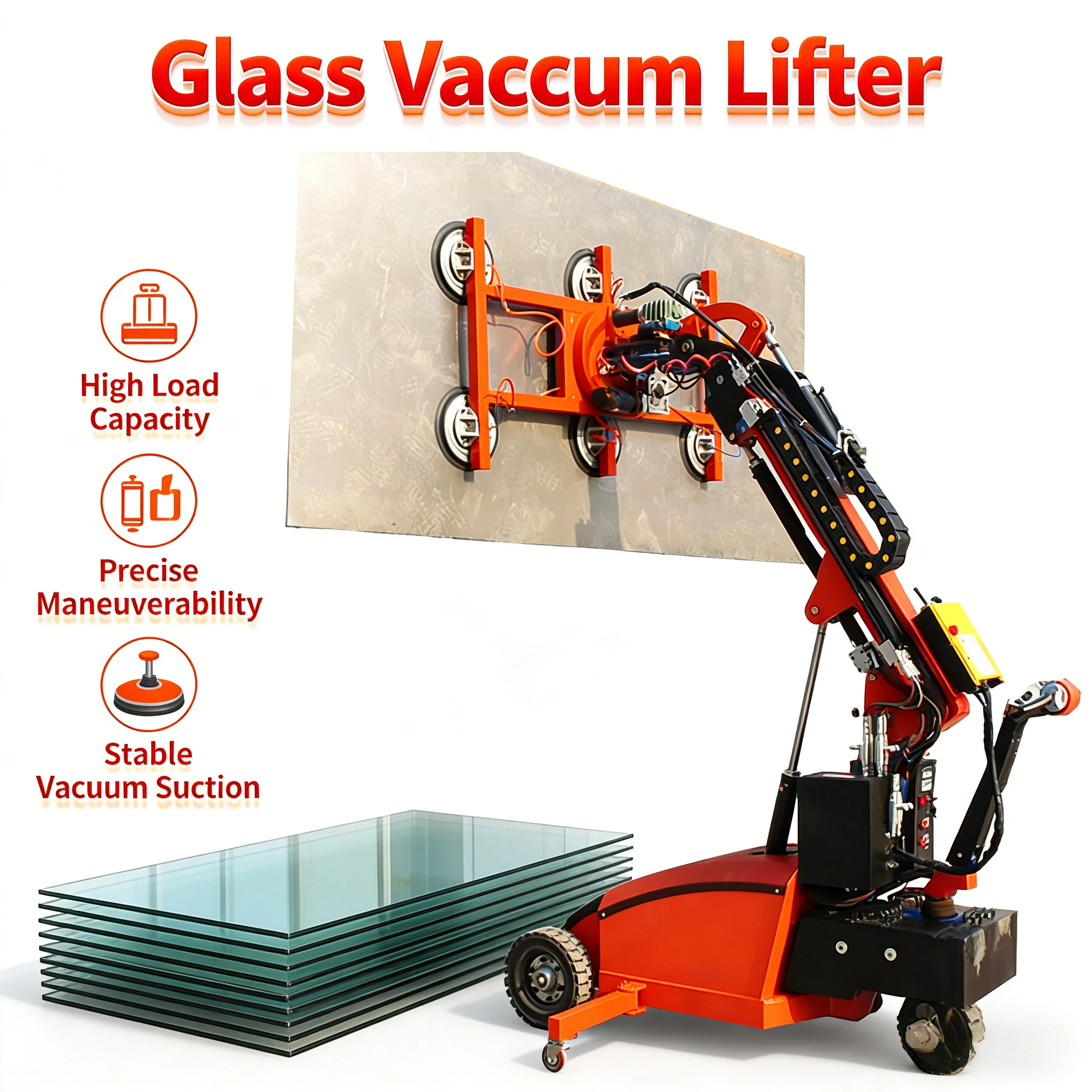 Customized Hot Style Glass Installing Equipment Lifting Equipment Vacuum Paver Lifter For Sale