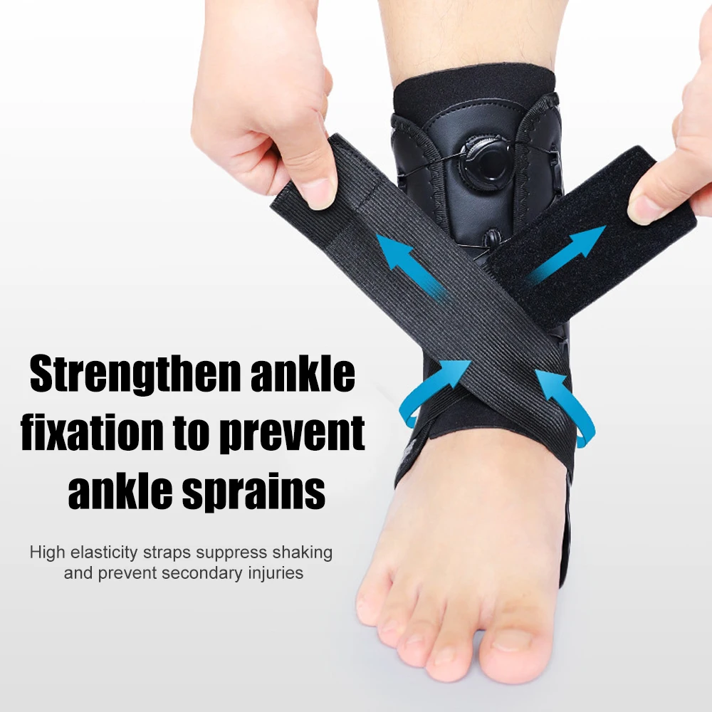 1pc Ankle Brace for Women & Men - Lace Up Adjustable Support with Side Stabilizers for Sprained Ankle,Achilles Tendonitis Relief