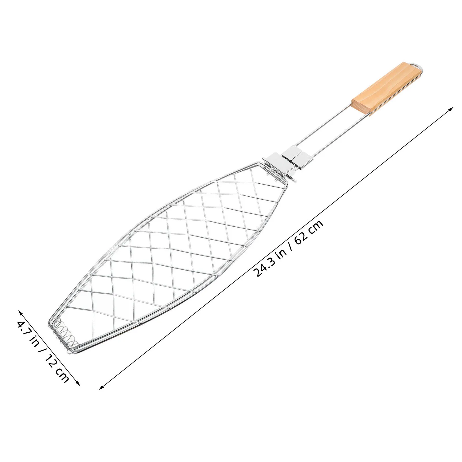 

Grilled Fish Clips Round Iron BBQ Meat Rack Portable Camping Accessories Vegetable Grill Mesh Strong Capacity Easy Practical