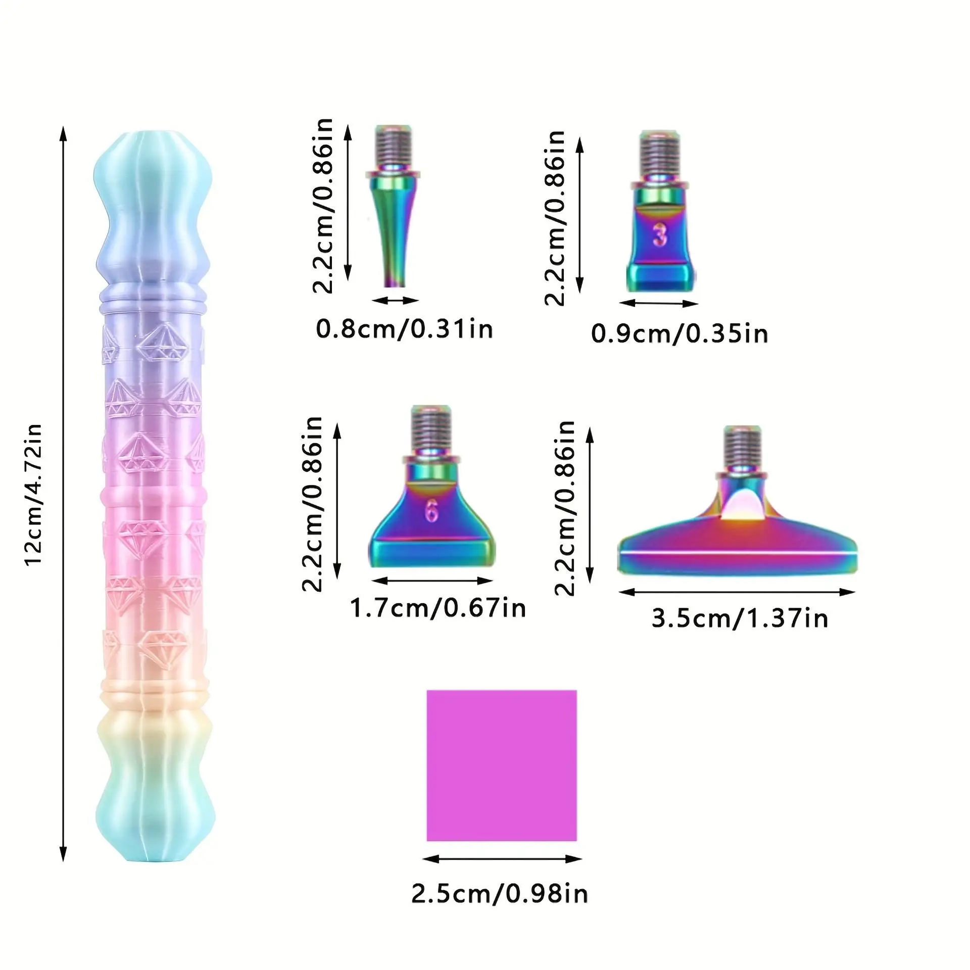 Screw Steel Silver Metal Tip Pens, Used for DIY Diamond Art, Diamond Painting Tools, Diamond Painting Art Drill Bead Dotting Pen Set