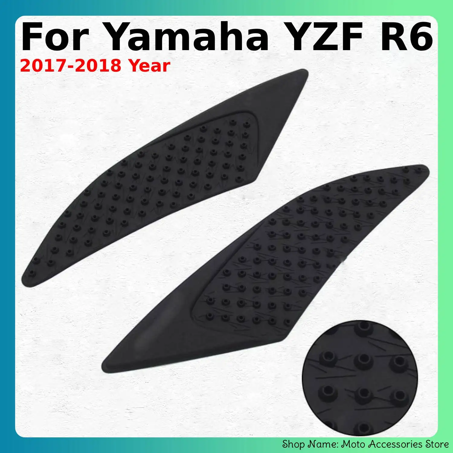 Motorcycle Side Fuel Tank Pad Protection Tank Side Pad Decals For Yamaha YZF R6 2017-2018 For yamaha yzf r6 sticker moto parts
