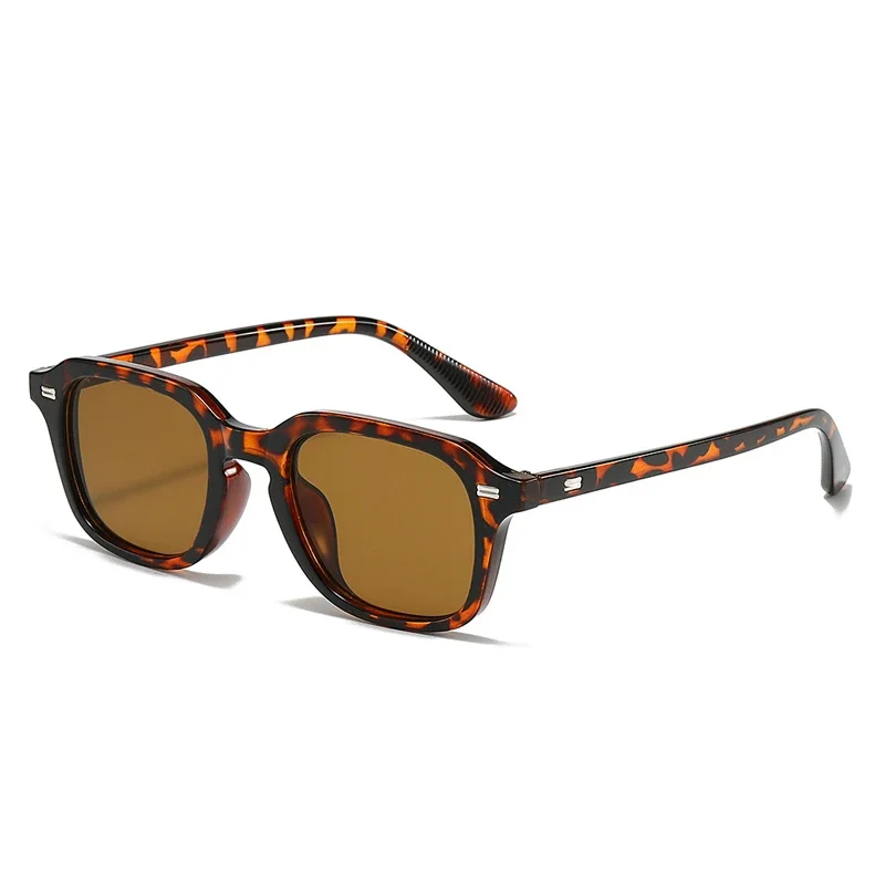 JNPCXI Quadrat Candy Farbe Frauen Sonnenbrille Retro Nieten Männer Trend Orange Sonnenbrille Shades UV400